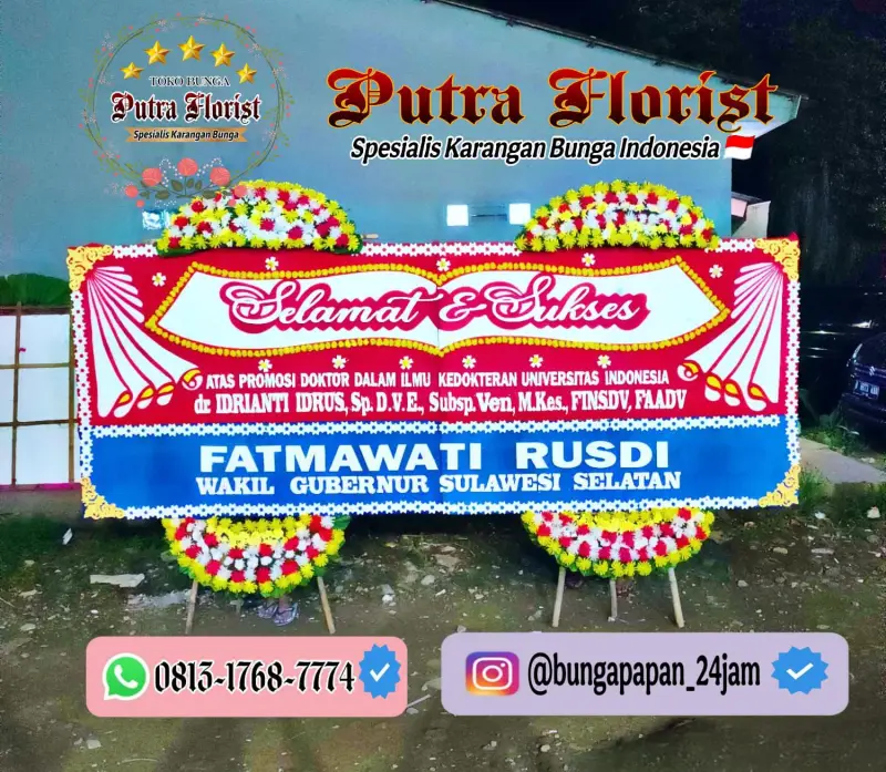 Jual Bunga Papan Gandeng 1.65jt di Putra Florist